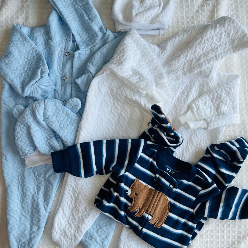 Blue and White Baby Outfit Set